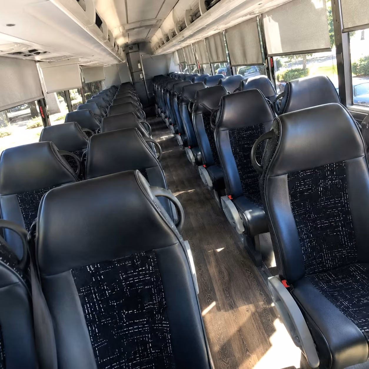 56 passenger charter bus interior