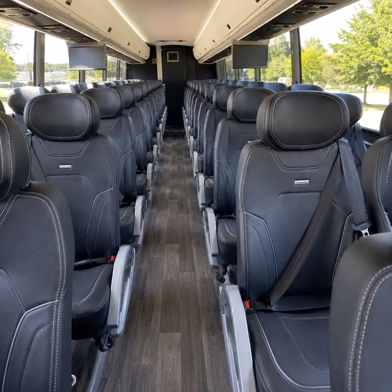 thornton charter bus rental interior
